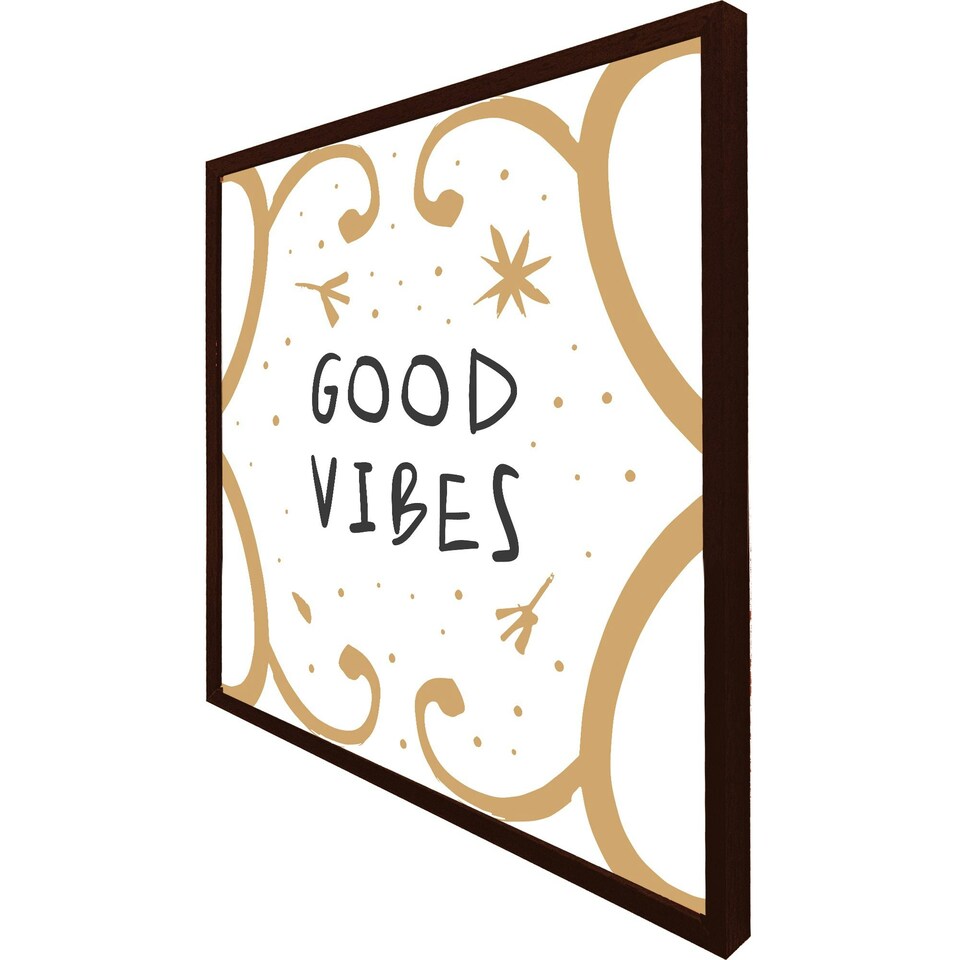 image 1 of Good vibes (Picture Frame) Brown | Oak | XS