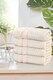 image 1 of Linear Pure Cotton Face Cloth Towels Set Of 4 | Cream | Face cloth | 4