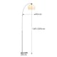 image 4 of Living and Home Arched Floor Lamp with Marble Base Chrome