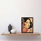 image 2 of Beauty Bloom Woman Floral Portrait Black Framed Wall Art Print A4