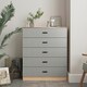 image 2 of Oak 5-Drawer Chest Cabinet | Brown | 1