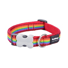 Dog Collar Design Rainbow Red Red | L