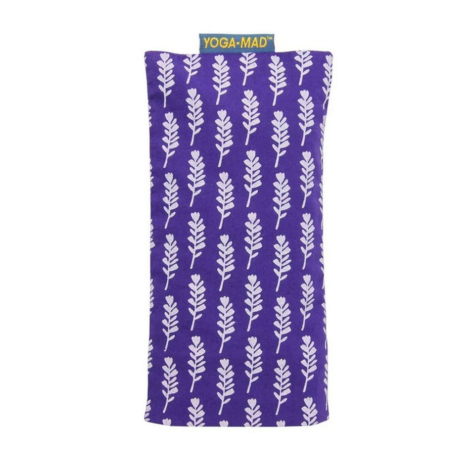 Yoga-Mad Cotton Patterned Eye Pillow - Purple - One Size