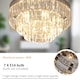 image 4 of HOMCOM Crystal Chandelier Flush Mount Ceilings Lighting Fixture for Living Room