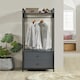 image 9 of Alva Open Wardrobe with 2 Drawers White | White Oak