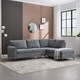 image 6 of Roma 4 Seater Fabric Corner Sofa | Grey | Charcoal | Three Seater
