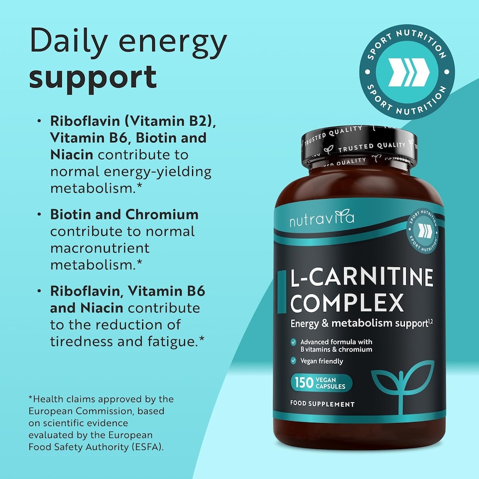 l carnitine vitamin b6 Nutravita L-Carnitine Complex - High Strength Capsules with Riboflavin, Biotin, Chromium, D, B3 & - Made in the UK - 150 Vegan Capsules Protective effects of isorhamnetin Skin & Regenerative Size:1.29 lb Forzagen Liquid Carnitine 2