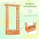 image 2 of COSTWAY Raised Garden Bed Wood Planter Box with Trellis Orange