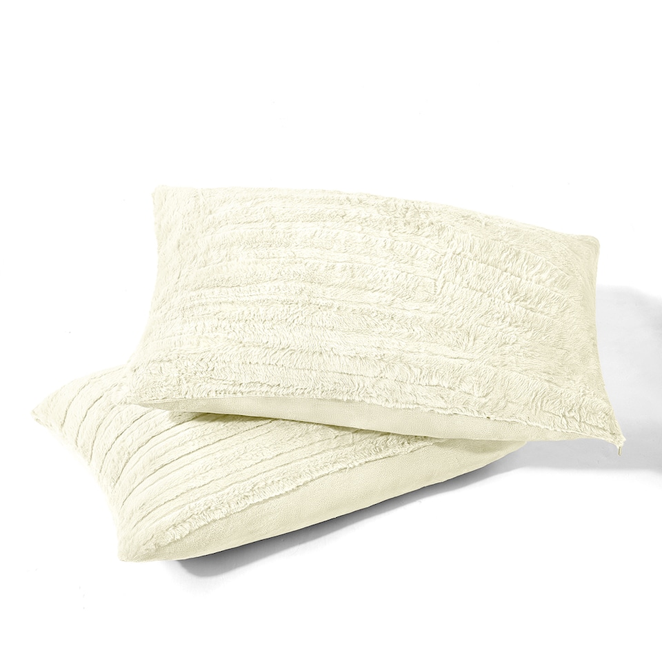 image 1 of Living and Home 3Pcs Duvet Cover and Pillowcases Bedding Set, Super King- Off White | White | Super King