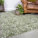 image 1 of KUKOON Dark Green Grey Mottled Shaggy Living Room Area Rug 80cm x 150cm Green