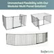 image 3 of Safetots Premium Extra Tall Room Divider, up to 174cm Wide, White, 105cm Tall, Multi Panel Flexible Room Barrier, Room Divider with Door for Baby White