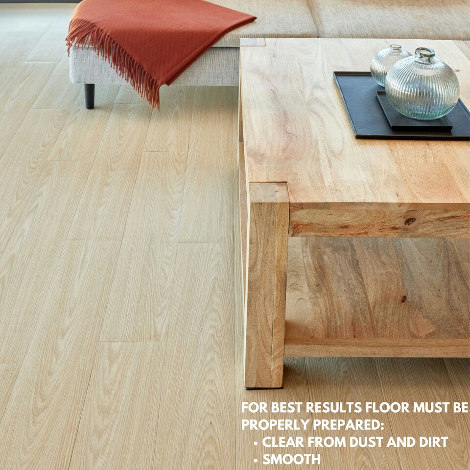 image 1 of NOVECRAFTO Self Adhesive Vinyl Floor Planks – Peel & Stick Flooring – Natural Oak Wood Effect – Easy DIY Installation – Durable & Waterproof Tiles | Brown | 4.17 sqm