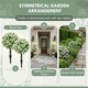 image 4 of HOMCOM Artificial Rose Topiary, UV Resistant, 2-Pack, 55 cm