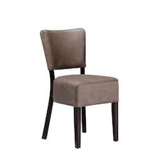 Bugel Side Chair - Distressed Bark Lascari Faux Leather Brown