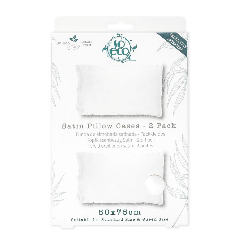 image 1 of So Eco Satin Pillow Case - Double Pack