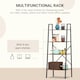 image 3 of HOMCOM 4-Tier Minimalistic Ladder Shelf Unit Steel Frame Display Storage