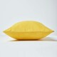 image 2 of Homescapes Cotton Rajput Ribbed Yellow Cushion Cover - 45 x 45 cm | Yellow | Yellow | 45 x 45 cm