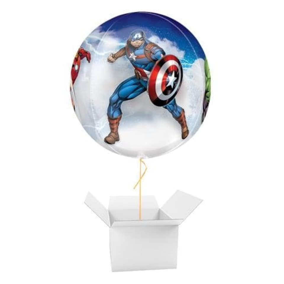 image 1 of Avengers Marvel Orbz Foil Helium Balloon - Inflated Balloon in a Box Multi