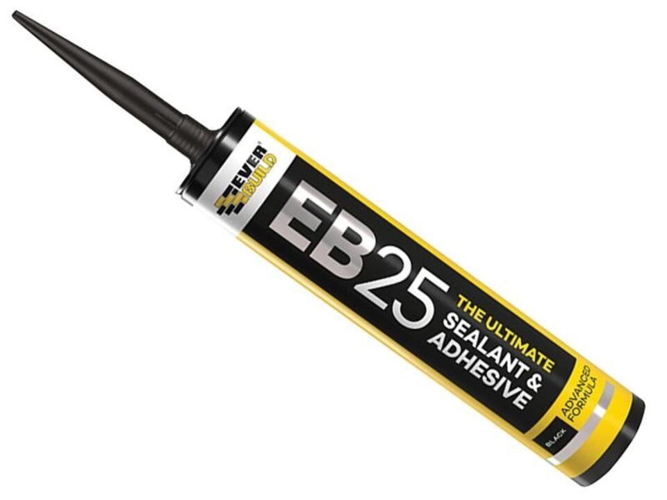 Everbuild Sika - EB25 Hybrid Sealant Adhesive Black 300ml