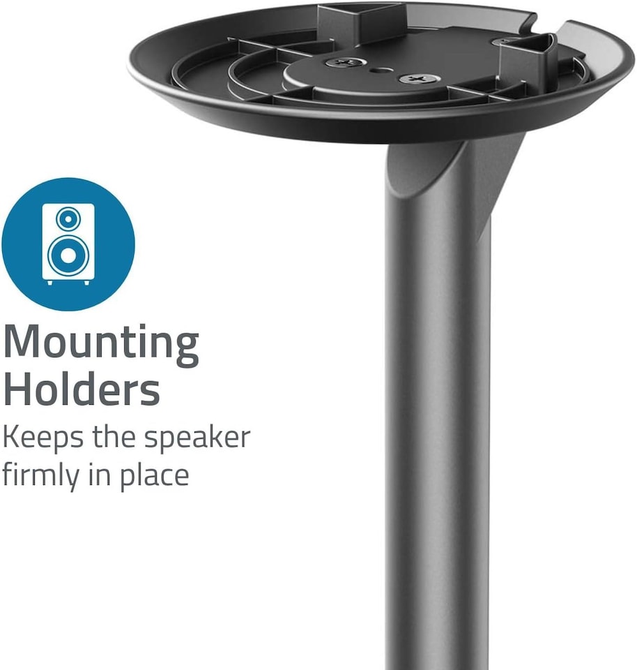 image 1 of Nedis Speaker Stand Mount for Sonos Era 100, Fixed Height, Max. Capacity 3kg (Single Stand) - Black