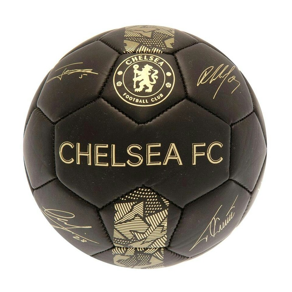 Chelsea FC Phantom Signature Football - Matt Black/Gold - 1