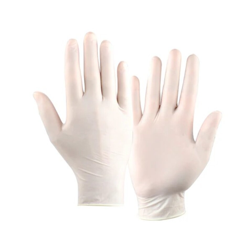 MP Premium Quality Large Latex Gloves - (Pack of 100) Powder-Free for Maximum Comfort