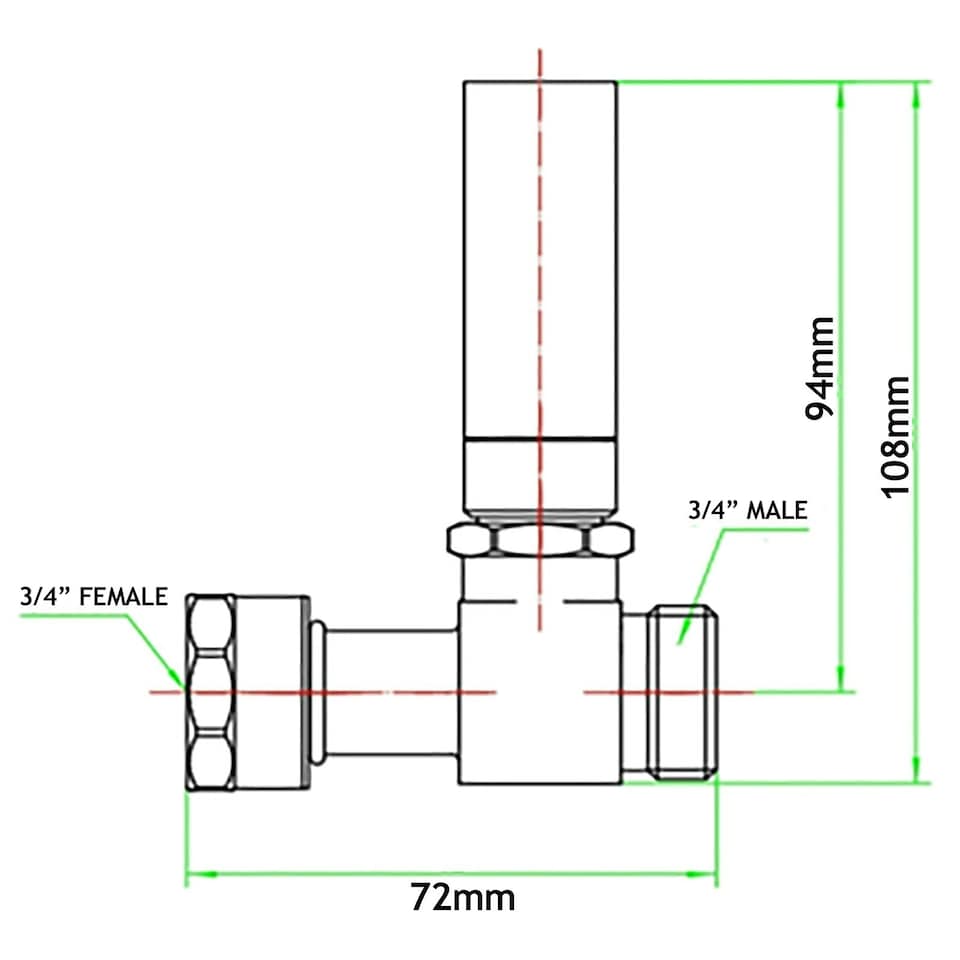 image 1 of SPARES2GO Water Hammer Arrestor 3/4" Brass Washing Machine / Dishwasher Pipe Noise Stop