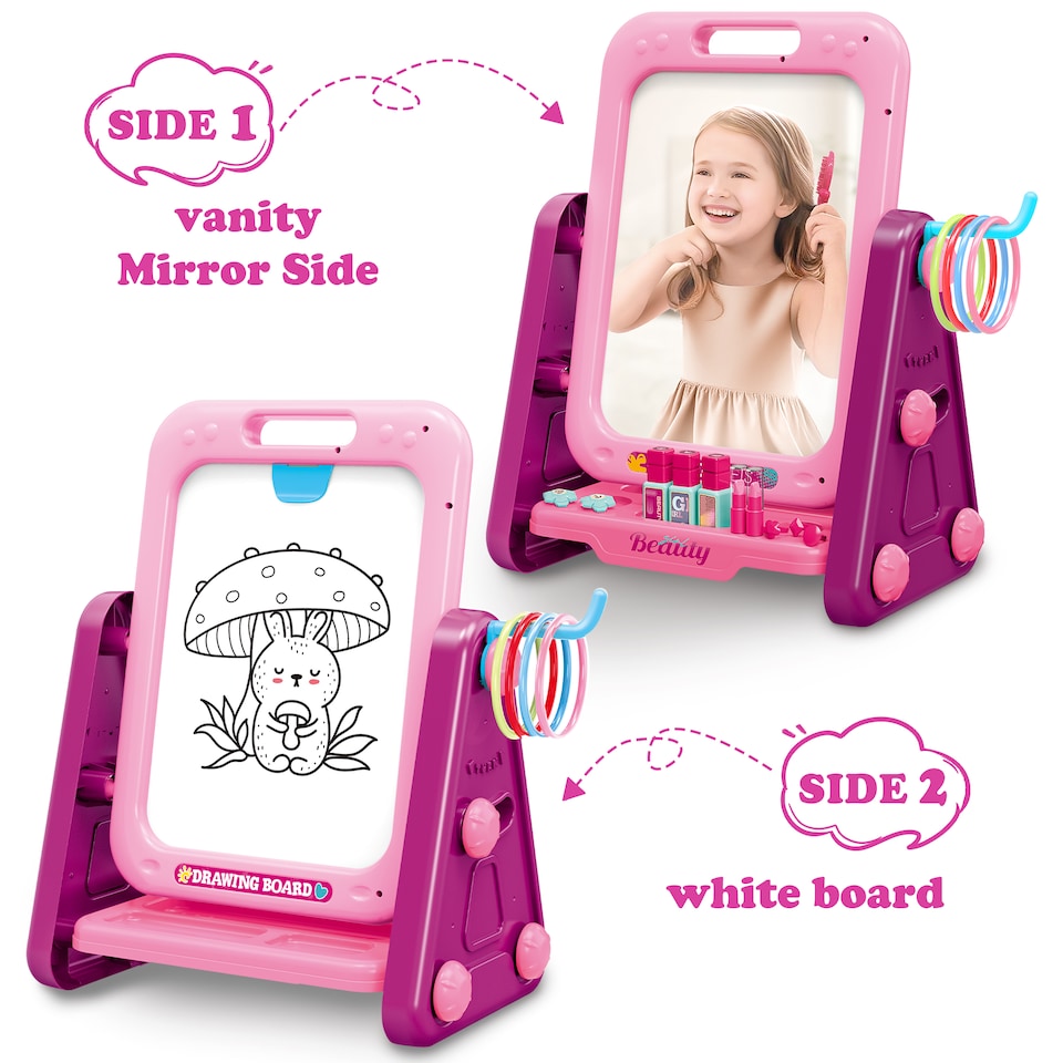 image 1 of Creative Glow 3-in-1 Vanity & Drawing Play Set
