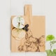 image 6 of The Just Slate Company Pig Medium Oak Serving Paddle