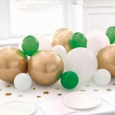 Green & Gold DIY Garland Balloon Arch Kit With Confetti