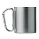 image 2 of MidOcean Trumbo Metal Carabiner Clip Mug - Matt Silver - One Size