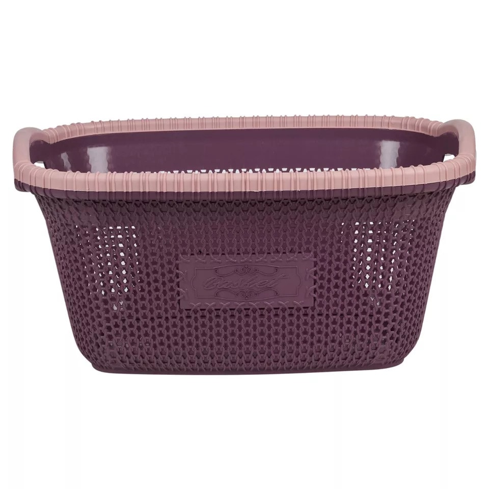 image 1 of 30L Violetta Laundry Baskets with Handles | Purple | 1