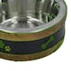 image 6 of 2 Medium Wooden Ring With Removal Metal Bowl Dog Puppy Food Water Dish Brown