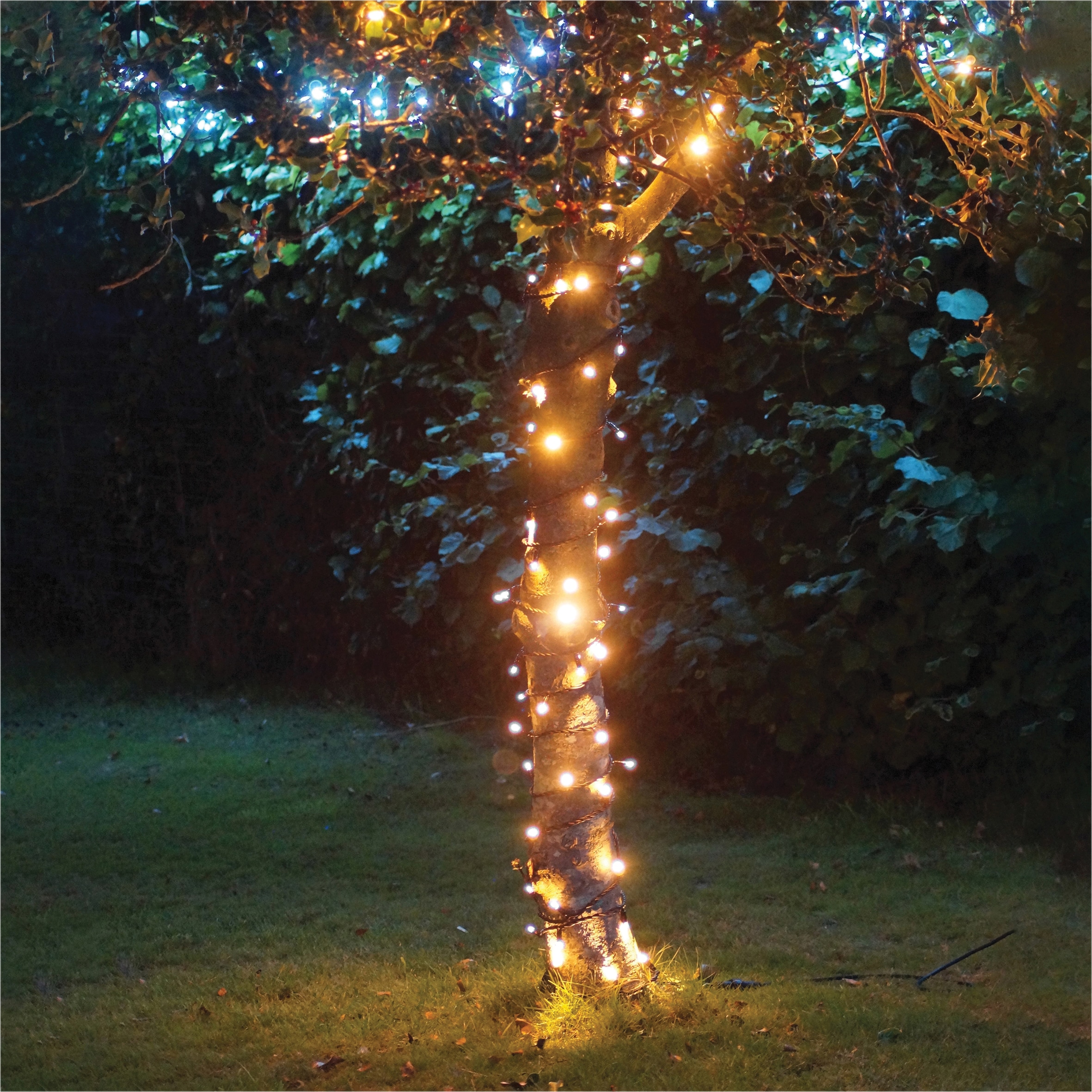 Xmas Haus String Lights Black Rubber IP65 10m/80 LED Copper Gold