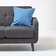 image 4 of Homescapes Cotton Plain Air Force Blue Cushion Cover - 30 x 30 cm Blue
