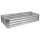 image 1 of Harbour Housewares Rectangle Galvanised Steel Raised Garden Bed - 180cm x 90cm - Silver
