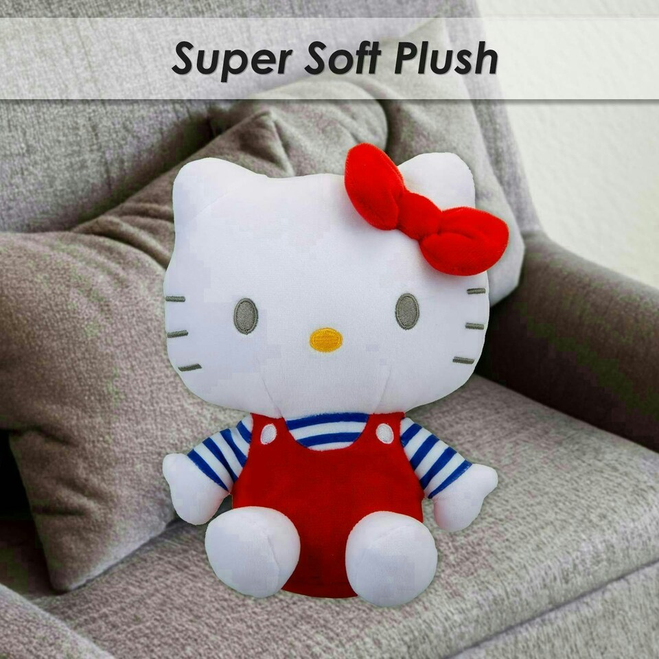 image 1 of Hello Kitty Soft Toy Plush Red Cute Character Plush Huggable Cuddly 23cm Red
