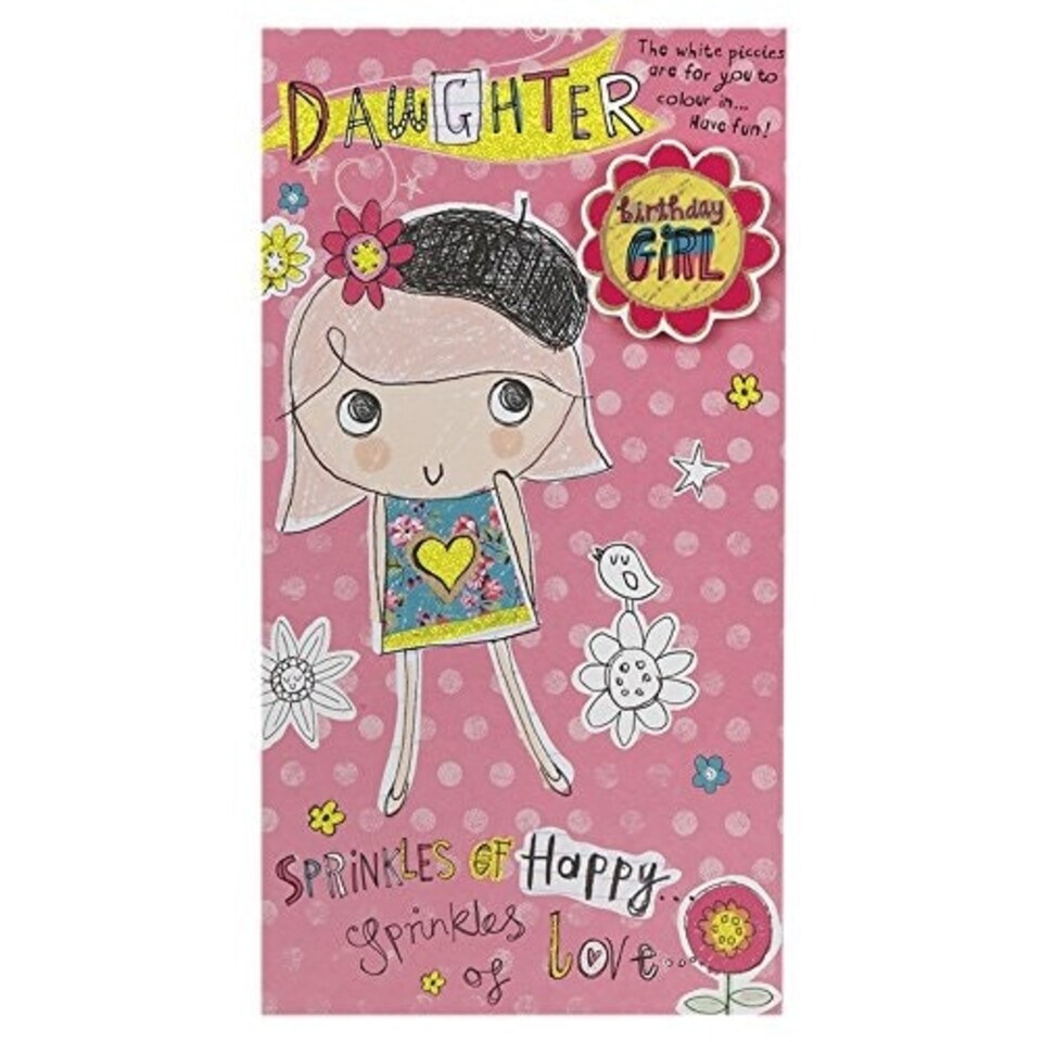 image 1 of Birthday Card For Daughter 'With Badge'