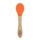 image 1 of Tiny Dining Children's Bamboo Silicone Tip Spoon - Orange