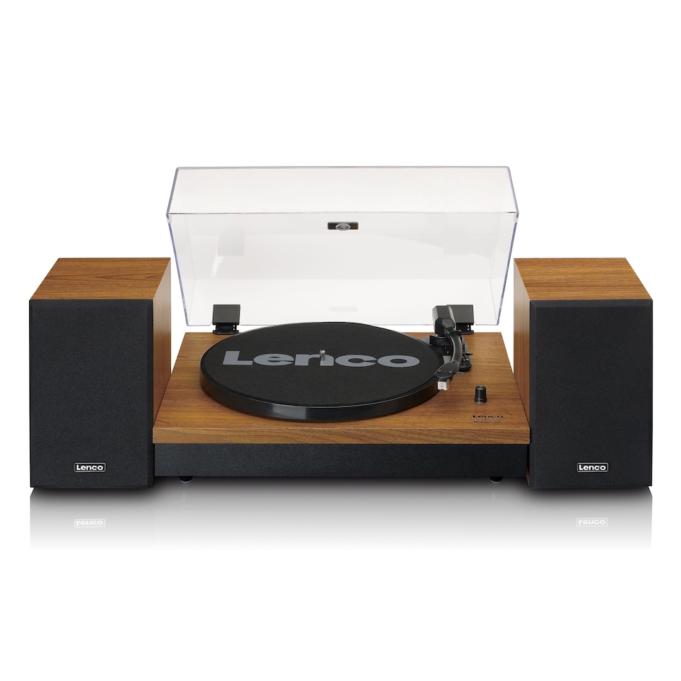 image 1 of LENCO LS-310WD - Turntable with Bluetooth and two separate speakers, wood