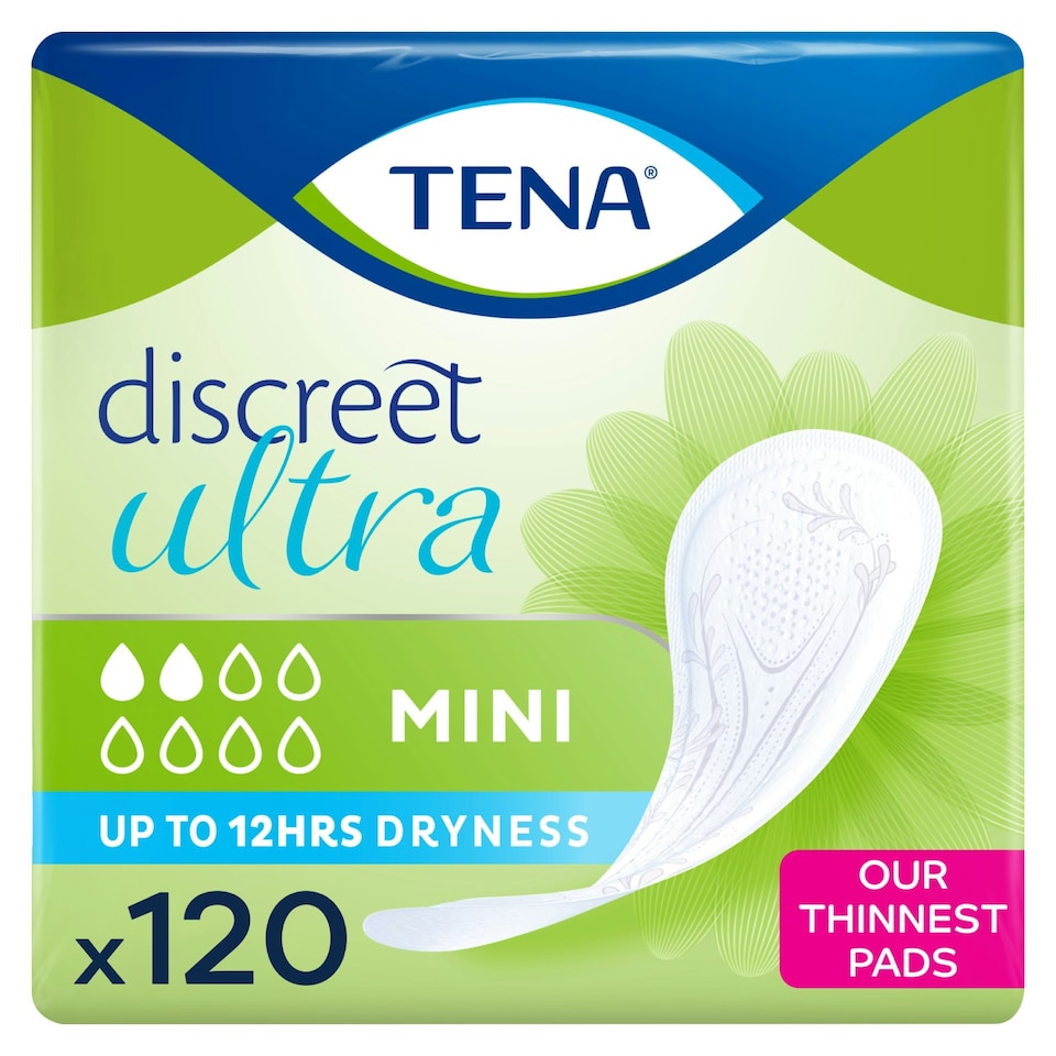 image 1 of TENA Discreet Ultra Pad Mini Incontinence Pads 120 Pack