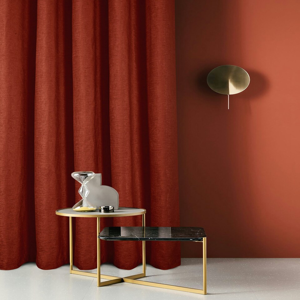 image 1 of Amberley Eyelet Thermal Door Curtain 66" x 84" - Terracotta