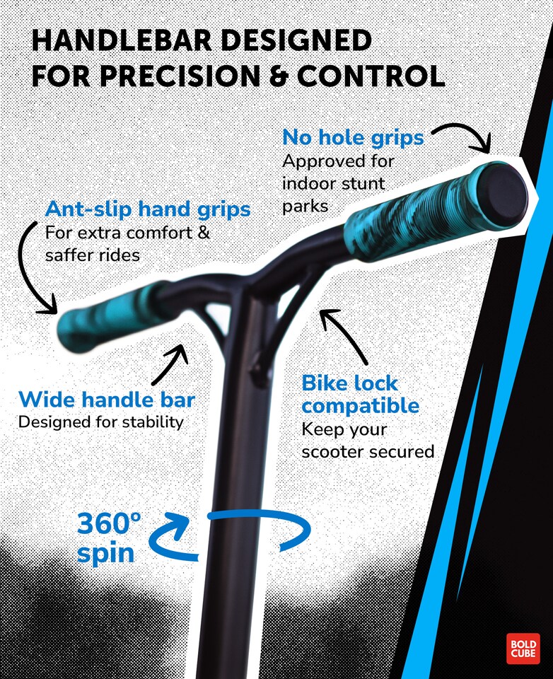 image 1 of Deluxe Stunt Scooter | Blue | LightWater