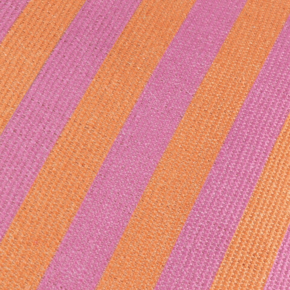 image 1 of furn. Deck Stripe Woven Orange/Pink Outdoor Cushion Cover 59 x 59 cm Multi