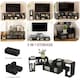 image 4 of HOMCOM TV Stand for TVs up to 75 Inches, Free Combination TV Unit with Storage Shelves, Extendable Entertainment Centre for Living Room, Black Wood-Effect