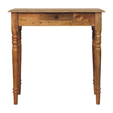 Artisan Furniture Solid Wood Oakish Turned Leg Writing Desk