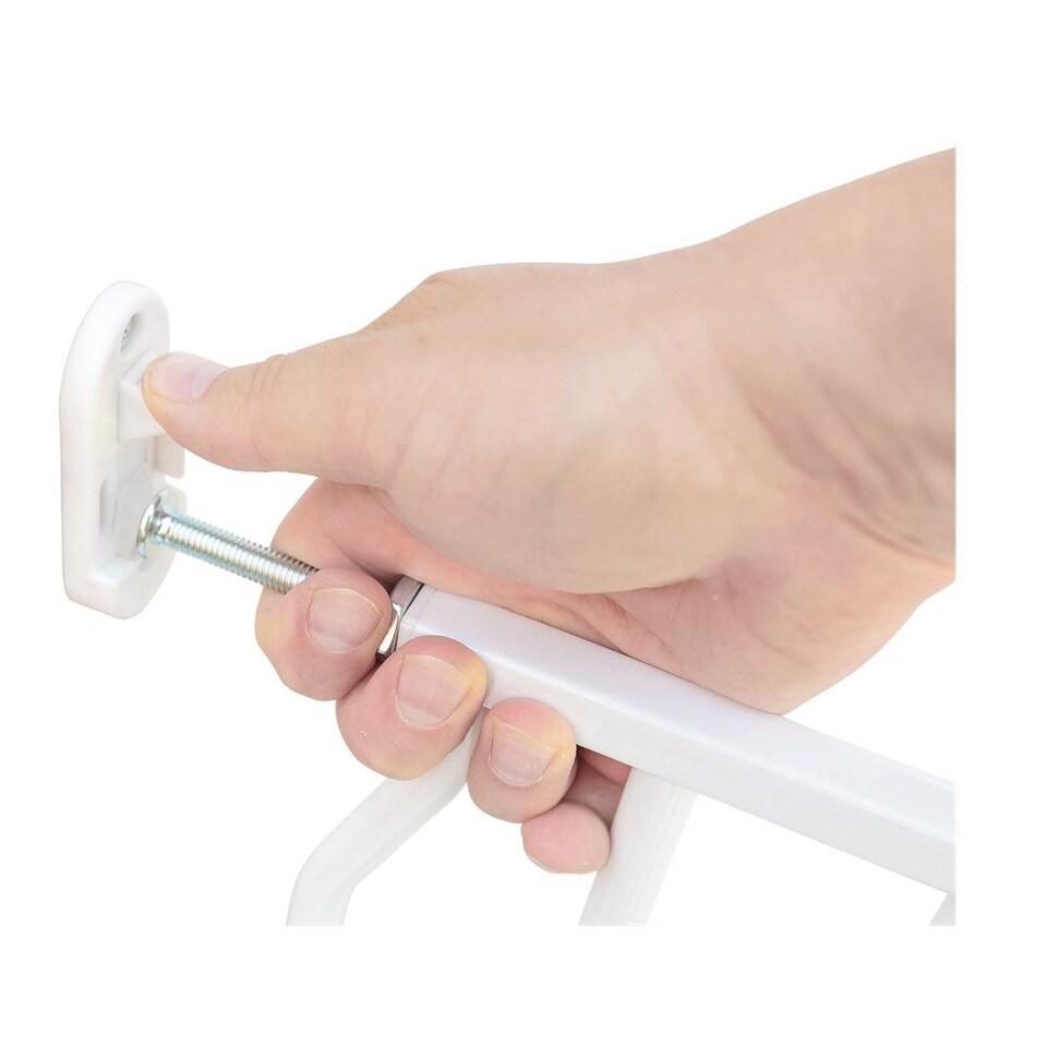 image 1 of Bettacare Extra Tall Eco Screw Fit Pet Gate, White, 120cm - 130cm, Extra Tall Gate 100cm in Height, Screw Fitted Dog Gate | White