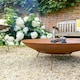image 3 of Primrose Outdoor Corten Steel Fire Pit & Water Bowl Round 80cm Round