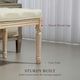 image 4 of HOMCOM End of Bed Bench Upholstered Foot Stool Linen-Touch Ottoman Cream