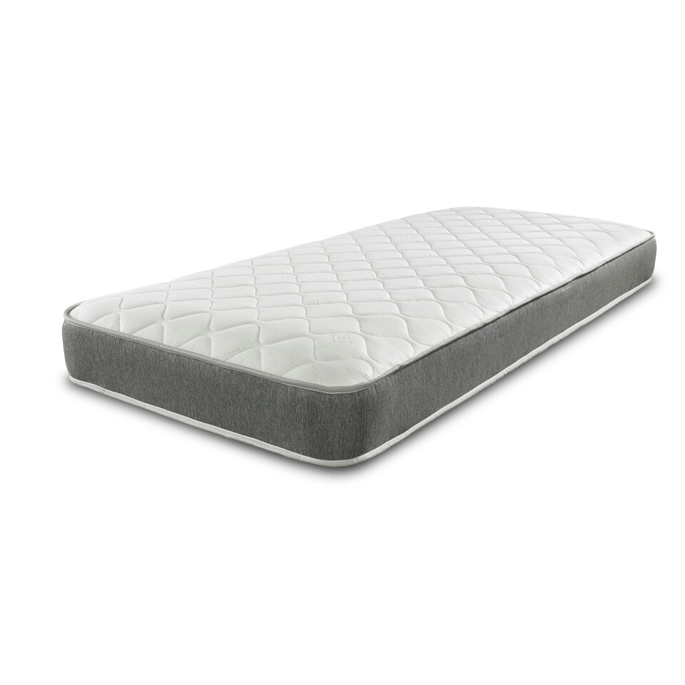 image 1 of 7-Inch Hybrid Sprung Mattress - Soft Firmness Deep Quilted Sleep Surface | Grey | Double